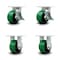 Service Caster 6 Inch Heavy Duty Green Poly on Cast Iron Wheel Caster Brakes 2 Rigid SCC, 2PK SCC-KP92S630-PUR-GB-SLB-2-R-2 - alternate 1